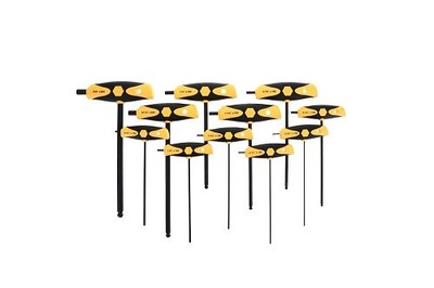 Wiha 33494 11 Piece Softgrip Hex Sae T-Handle Set