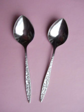 Viners MOSAIC Pattern: Two Stainless Steel Teaspoons (13cm) Excellent Condition