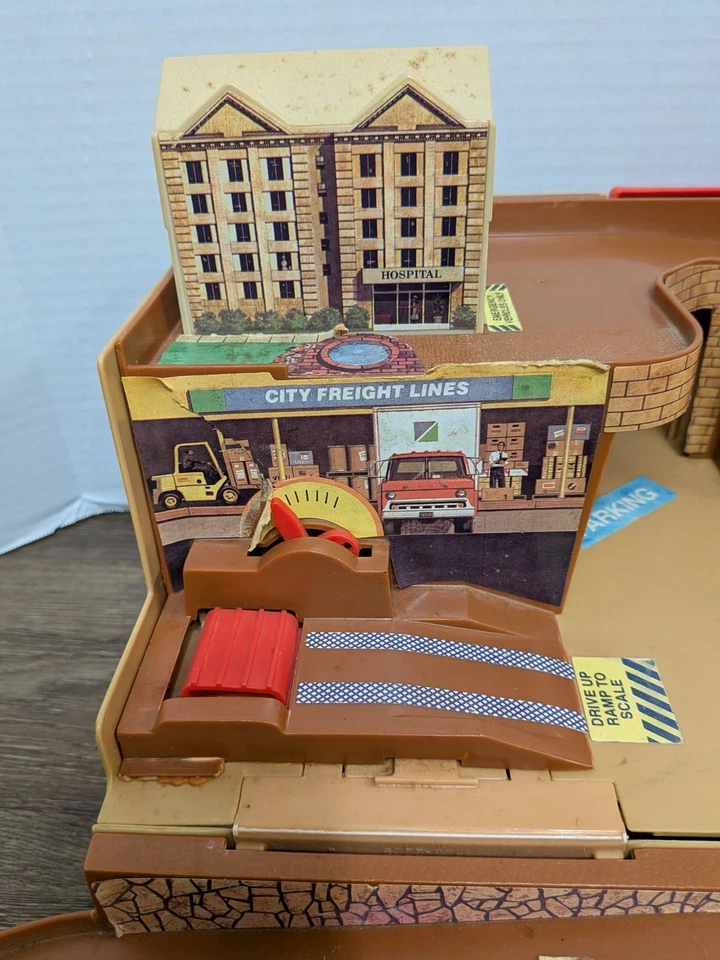 De colección Hot Wheels Sto N Go City Juego Mattel Matchbox 1979 Estuche de Transporte Foto 3 de 4
