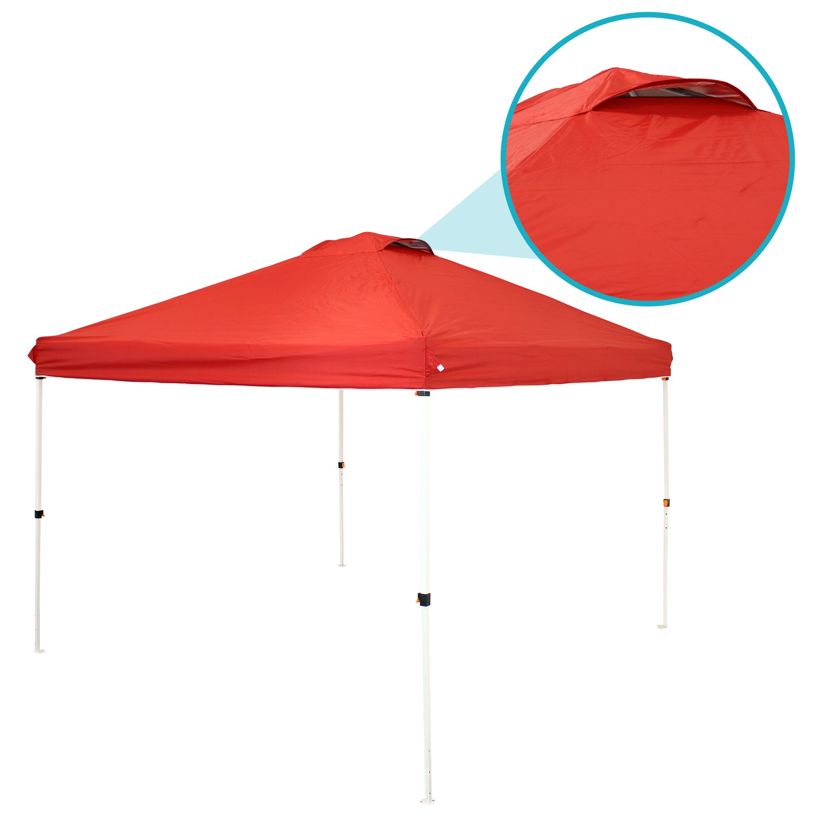 Premium Pop-Up Canopy with Sandbags - 12 ft x 12 ft - Red by Sunnydaze