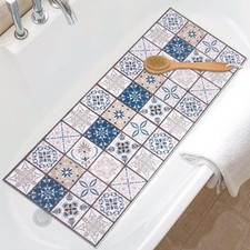 Shower Mat Non Slip Extra Long Bath Tub Mat Non Slip 16''x39'' Loofah Bathroo...