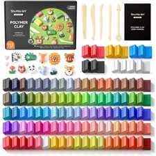 117 PCS Small Block Polymer Clay Kit, 95 Unique Colors & Extra Basic Colors, ...