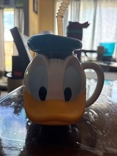 Vintage Disney Donald Duck Sippy Juice Cup Mug Hat Lid Original