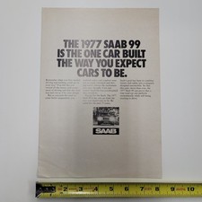 1977 Saab 99 GL GLE and EMS Car Brochure Foldout Catalog Dealer Sales Literature