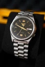 Seiko 5 Automatic 7019-8180 Japan Made – May 1973 Vintage Black Dial Gold Marker