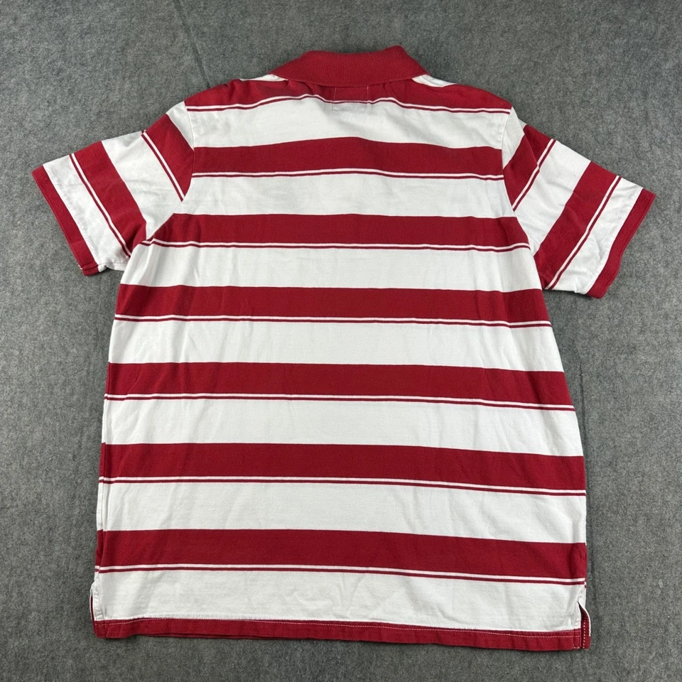 Camisa Polo Georgia Bulldogs Para Hombre XL Roja Blanca Rayas Fútbol Rugby Logo Y2K Foto 3 de 4