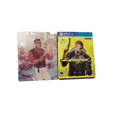 Used Cyberpunk 2077 PS4 Game with Sleeve, Stickers, Map, Limited Steelbook Case