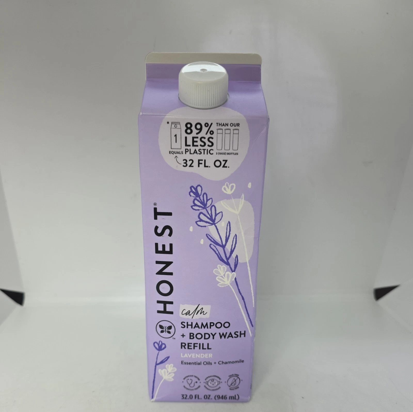 The Honest Company Shampoo + Body Wash Refill Carton Gentle Lavander 32oz.