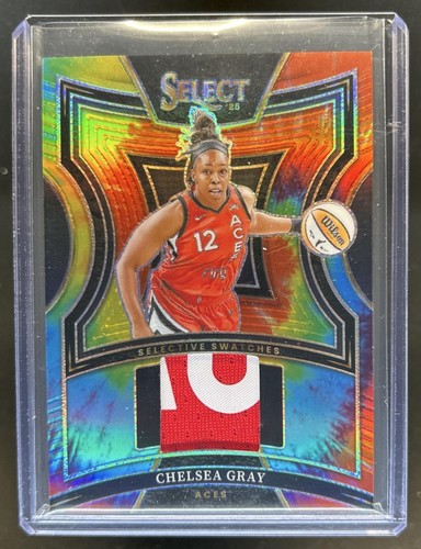 2025 Panini WNBA Select Chelsea Gray Selective Patch Tie-Dye Prizm #/25 Aces