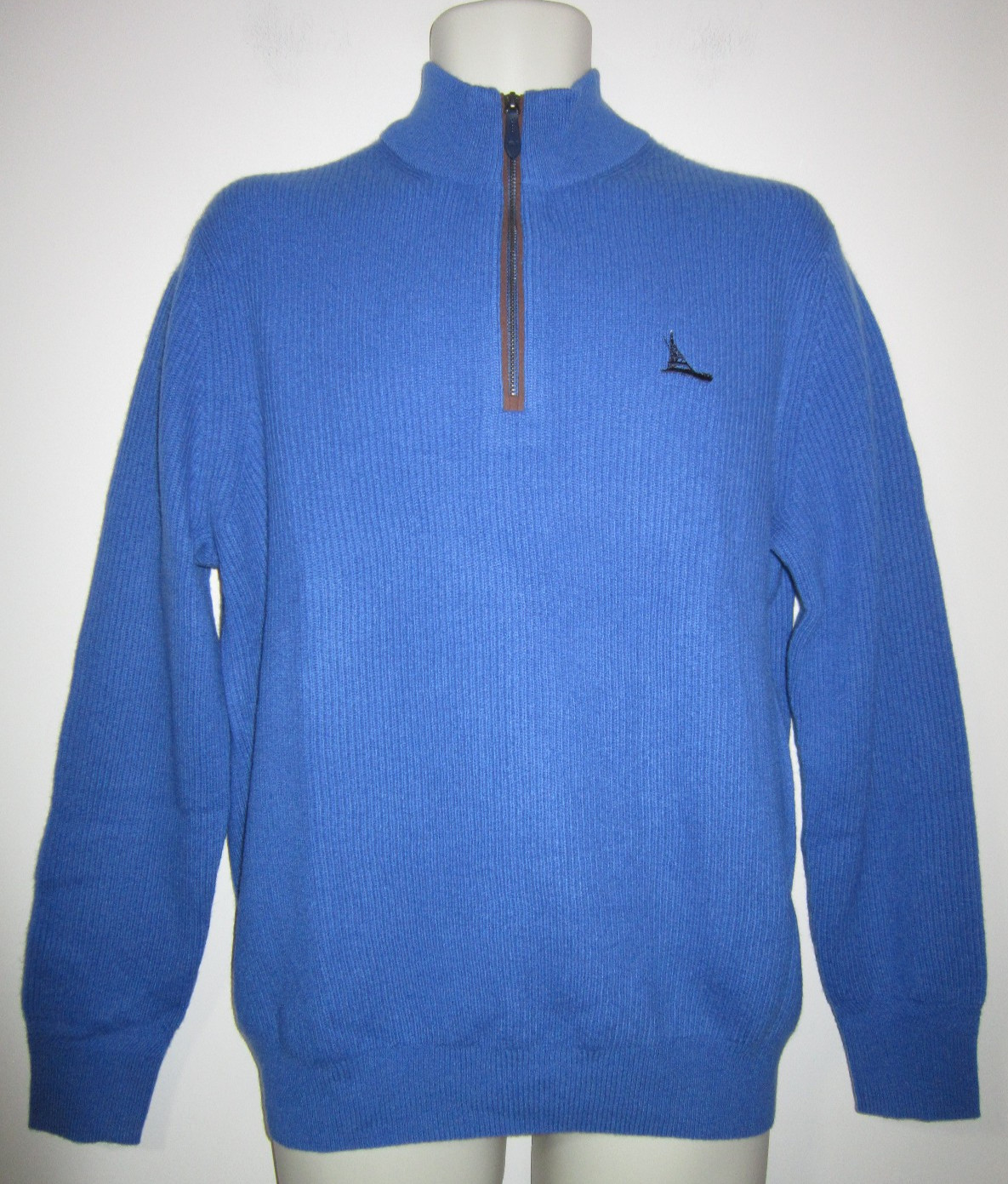 VINEYARD VINES Palm Beach Quarter Zip 100 Cashmere Sweater Hull Blue Sz M 328 21090₽