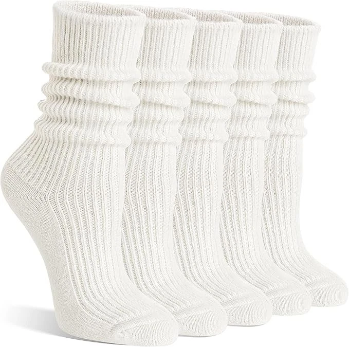 Women Merino Wool Slouch Boot Socks Warm Winter Thermal Slouchy Scrunch Cozy Kni