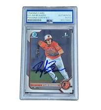 Dylan Beavers Signed 1st Bowman Chrome Auto Baltimore Orioles BDC-160 PSA/DNA