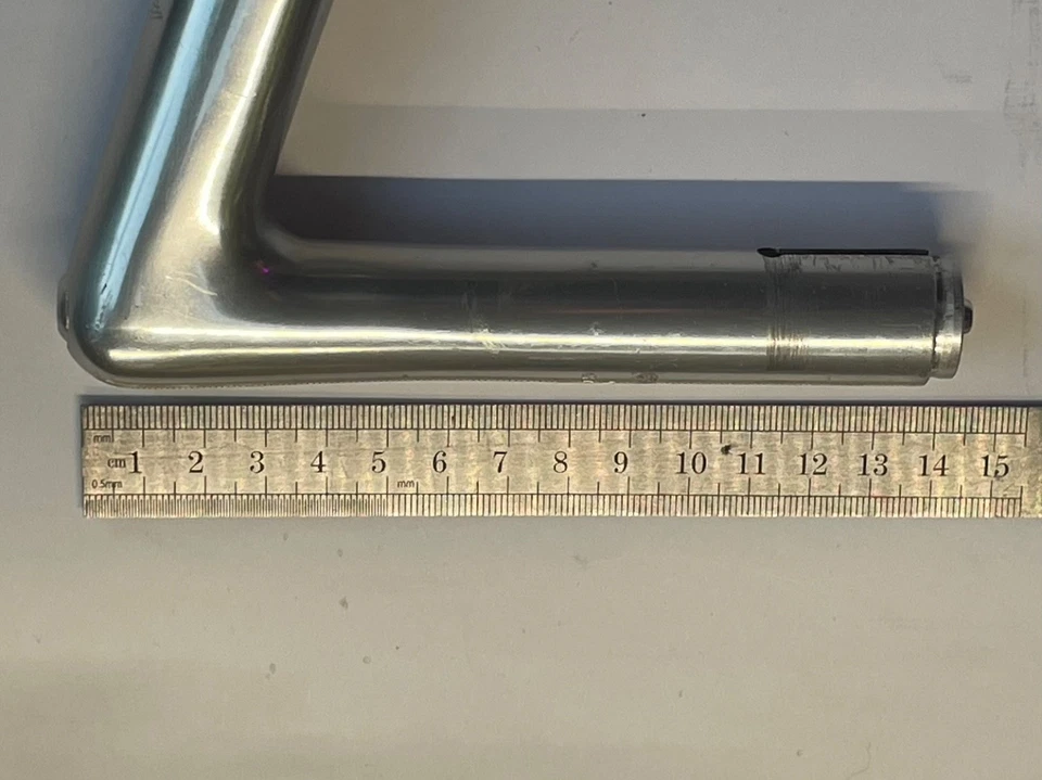 Vástago de pluma Cinelli vintage de 22,2 mm con abrazadera de 26,4 mm y alcance de 110 mm Hecho en Italia Foto 3 de 4