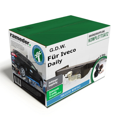 G.D.W. Anhängerkupplung starr & 13poliger ECS E-Satz für Iveco Daily 14- NP TOP