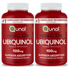Ubiquinol CoQ10 100mg Softgels, Qunol Mega Ubiquinol 100mg - Superior Absorption