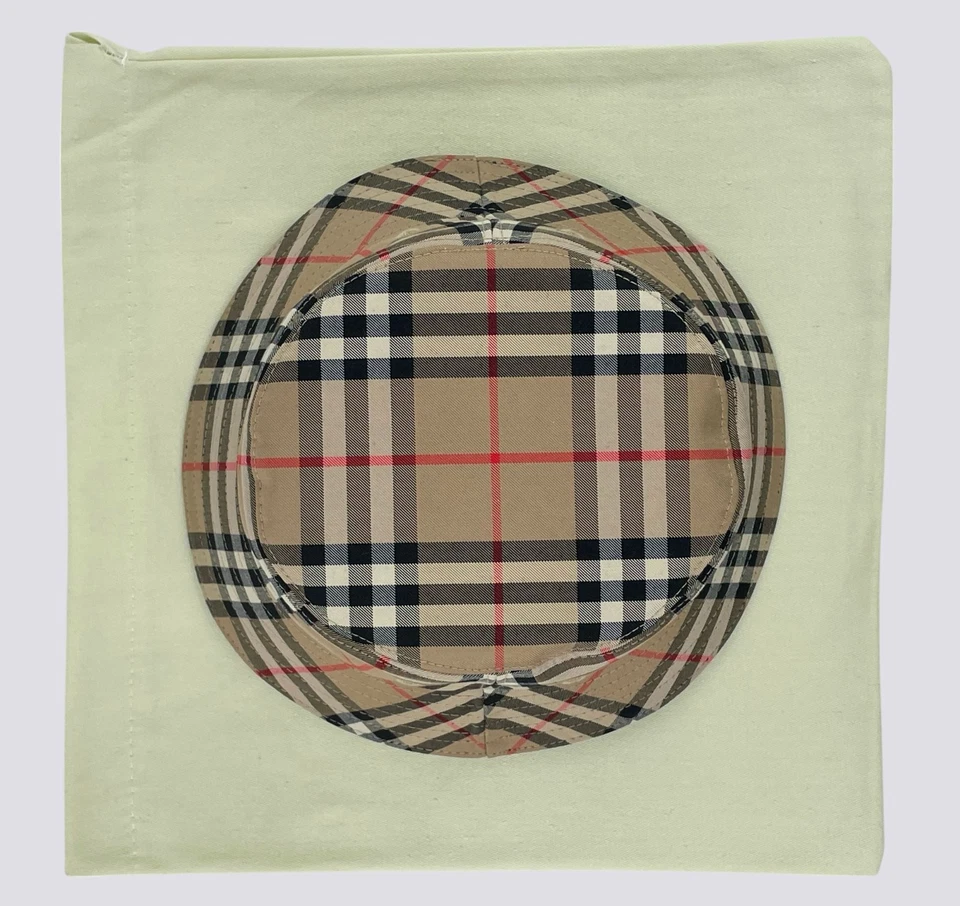 Burberry London Nova Check Monogram Cotton Canvas Bucket Hat Cap Head Size M - Image 2 of 4