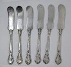 6 Gorham Chantilly Sterling Butter Speader Knife 5 7/8"  Pat.1895, no monogram