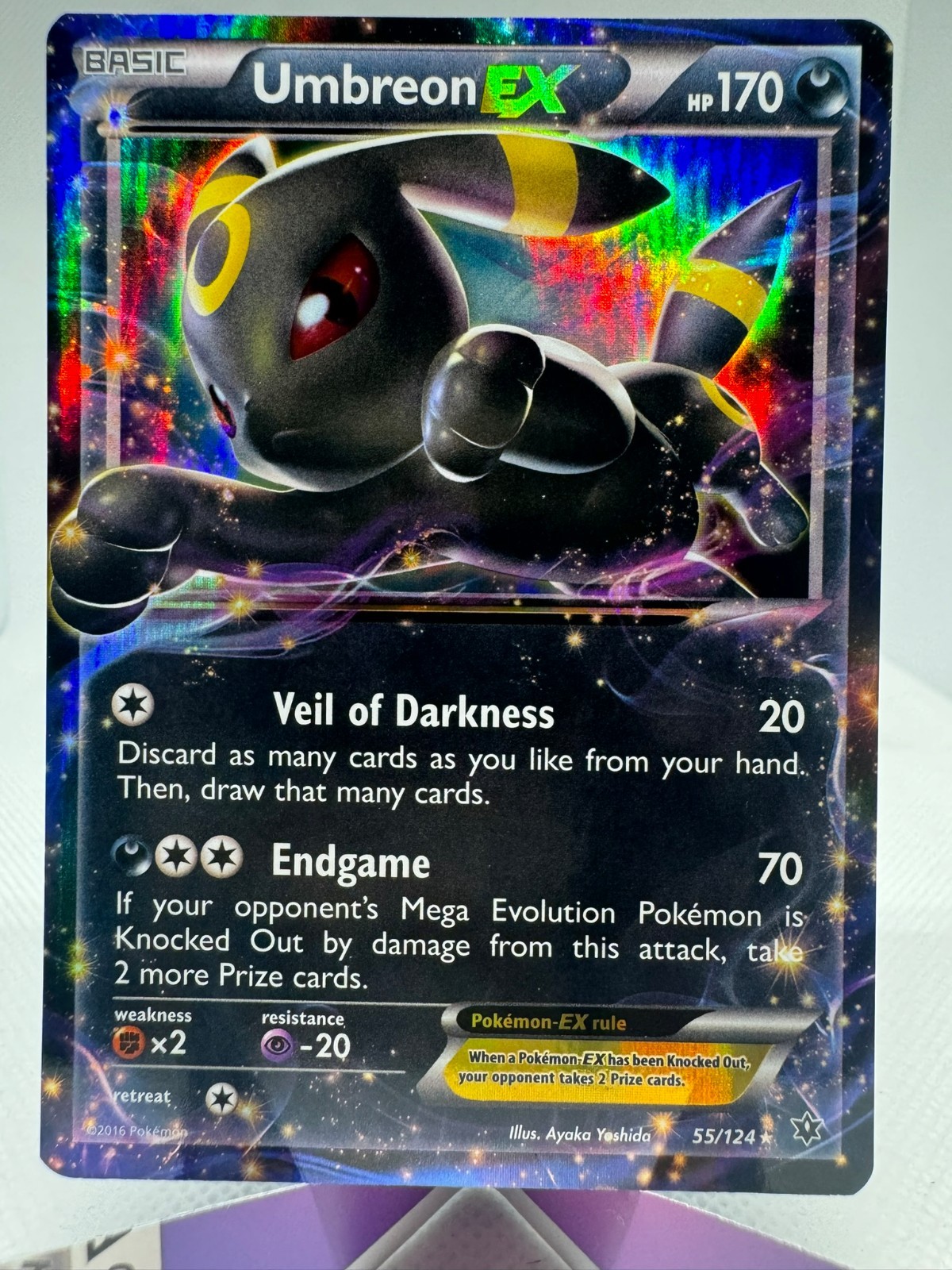 Umbreon EX 55/124 Fates Collide Holo MINT