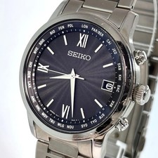 Working SEIKO Brightz Men's Watch Solar Radio Date Titanium