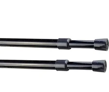 Adjustable Tension Rods Curtains Closets Coat Hanger Shoe Rack No Drill 2Pcs New