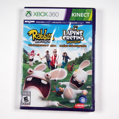Rabbids Invasion Xbox 360 Kinect Sealed Bilingual NTSC Ubisoft Brand New -Sealed