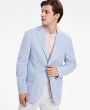 295 NEW TOMMY HILFIGER MENS 42L LIGHT BLUE SOFT BLAZER SPORT COAT SUIT JACKET