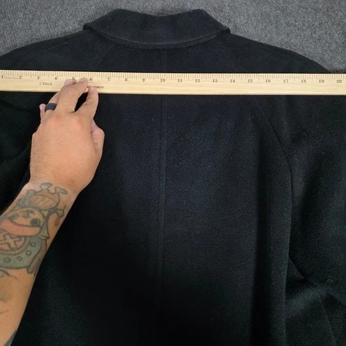 Vintage Brookstreet Raleigh Washington Cashmere Overcoat Sz 42 Single Breasted image 11