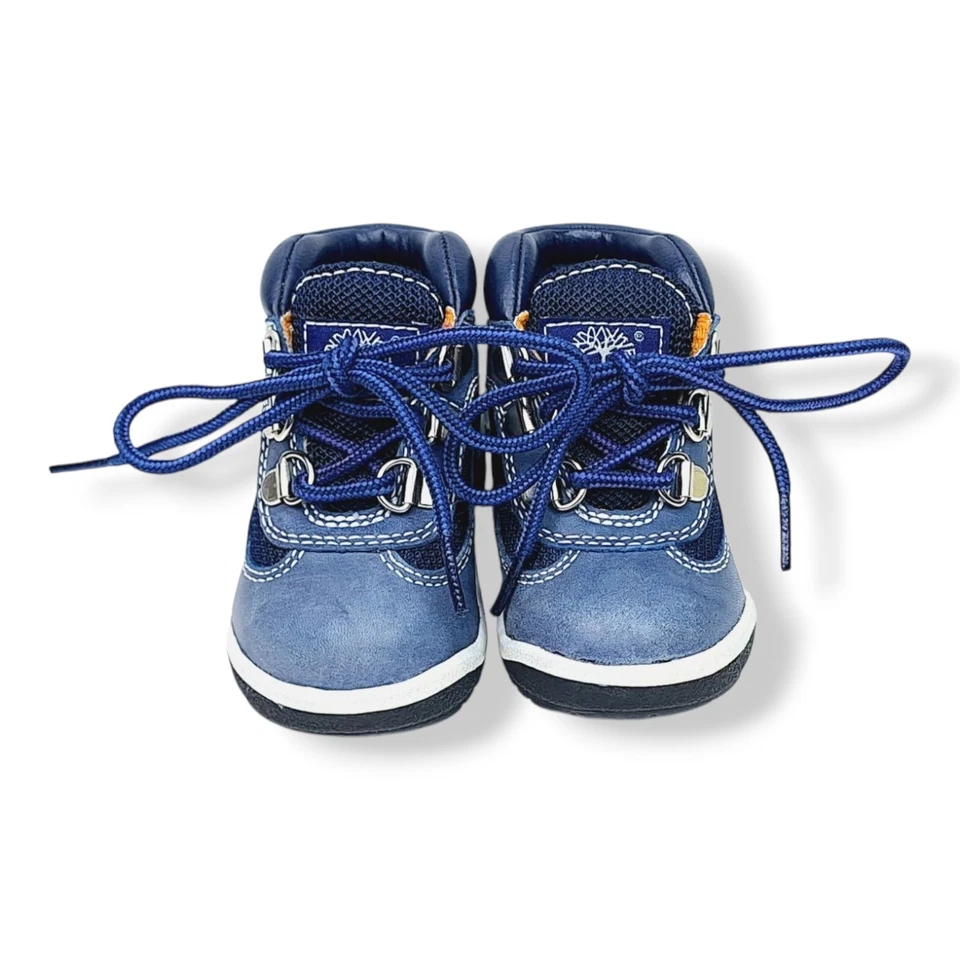  TIMBERLAND Botas de Campo para Niños Pequeños Zapatos Talla 4M Azul Naranja 41857 8427 Foto 2 de 4