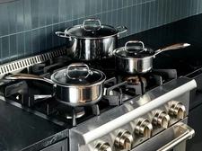 HexClad Hybrid Nonstick 6-Piece Pot Set 8, 3 and 2 Quart Pots w/ Lids $379