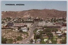Downtown Kingman Arizona Postcard by Robby Robertson 1980s