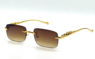 Occhiali Da Sole Da Uomo Vintage Di Design Di Lusso Da Uomo Specchio Per Visione Notturna Occhiali Da Sole Ultra Trasparenti Driver Lenti Gialle Specchio Da Pesca Gg - Foto 14