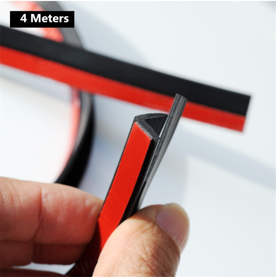 Rubber Sealed Strips Trim 4 Meter For Car Front Rear Side Windows Glass