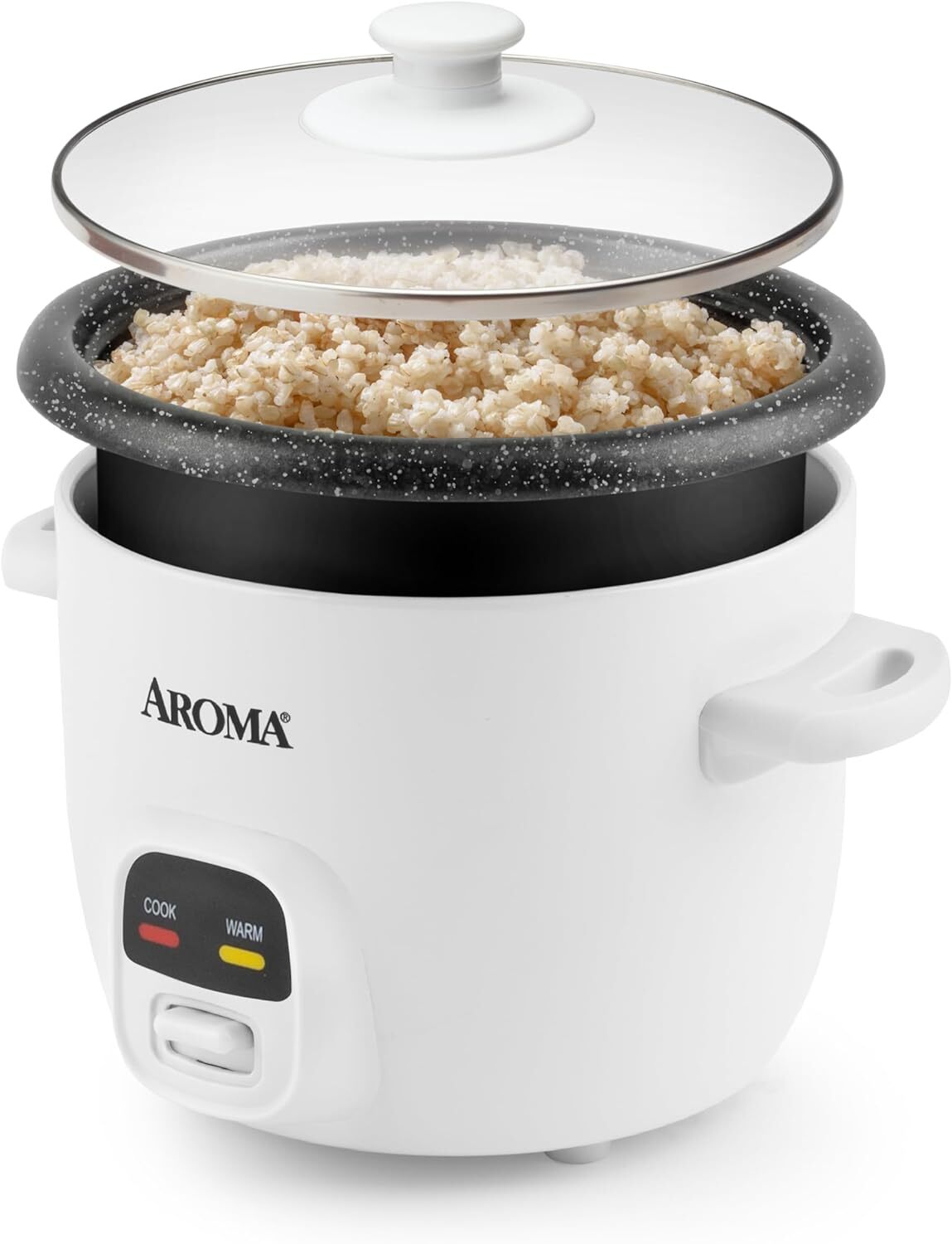 AROMA Rice Cooker, 3Cup Uncooked, 6Cup Cooked, Small Rice Cooker