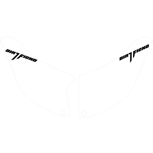 DFR GRIP IT PLASTIC PROTECTOR GRAPHICS YFZ450 WHITE/BLACK LOGO PLAIN YFZ 450 - Foto 1 di 1