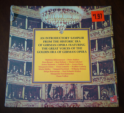 Various - Sampler From The Historic Era Of German Opera Vinyl US '73 LP ORG EX