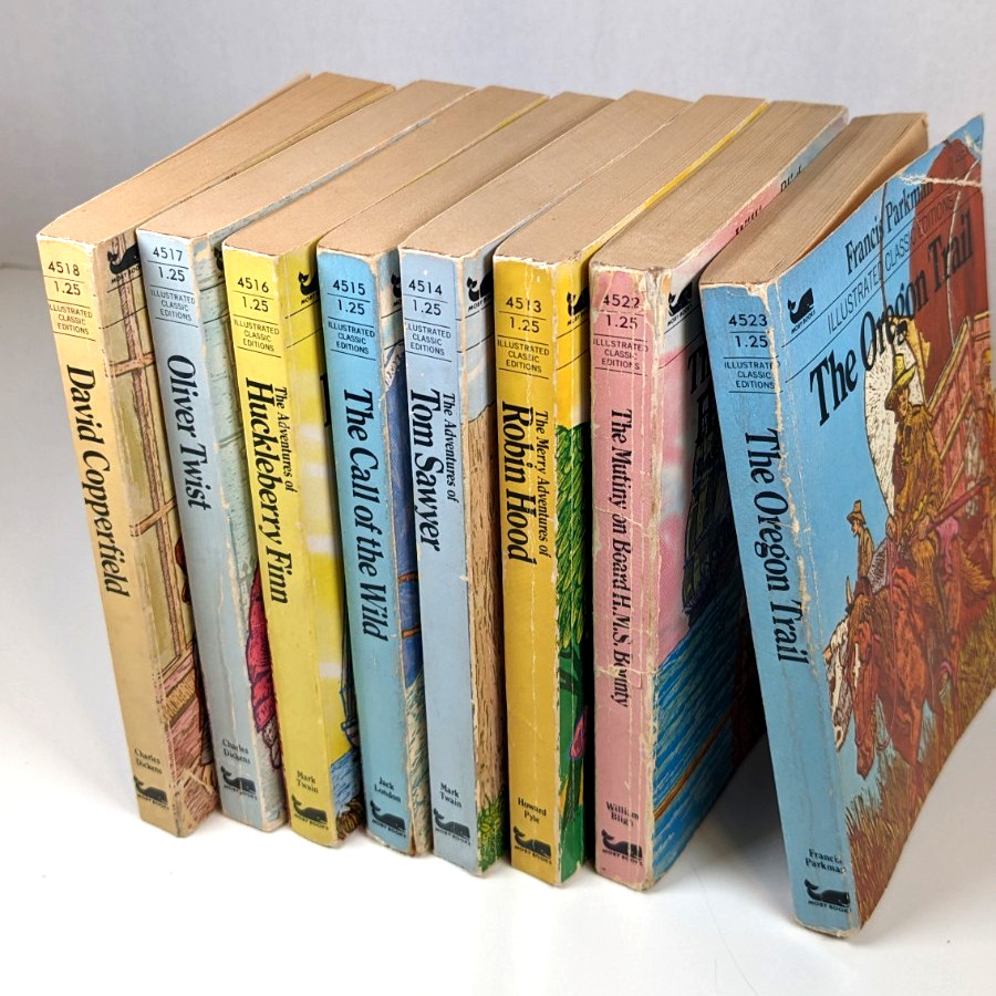MOBY BOOKS Vintage Illustrated Classic Editions Series 1979 Mini PB 4513-4523