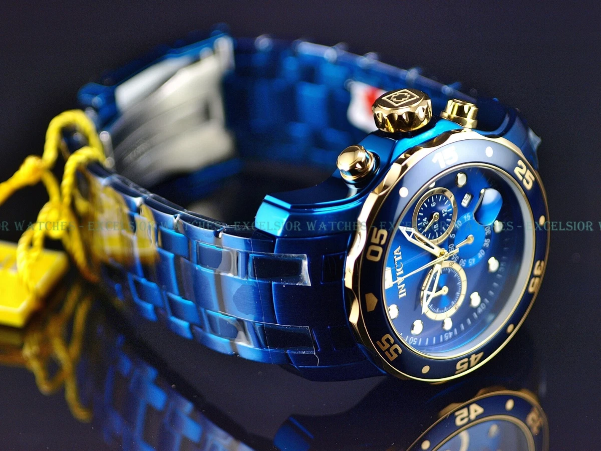 Invicta 48mm Pro Diver Scuba Chronograph BLUE LABEL Stainless
