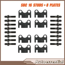 Sbc Small Block Chevy 262 265 Push Rod Guide Plates And 3/8 Rocker Arm Studs Kit