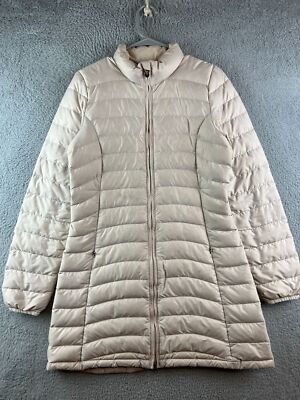 Patagonia Womens Small Ivory White Quilted Full Zip Puffer Jacket