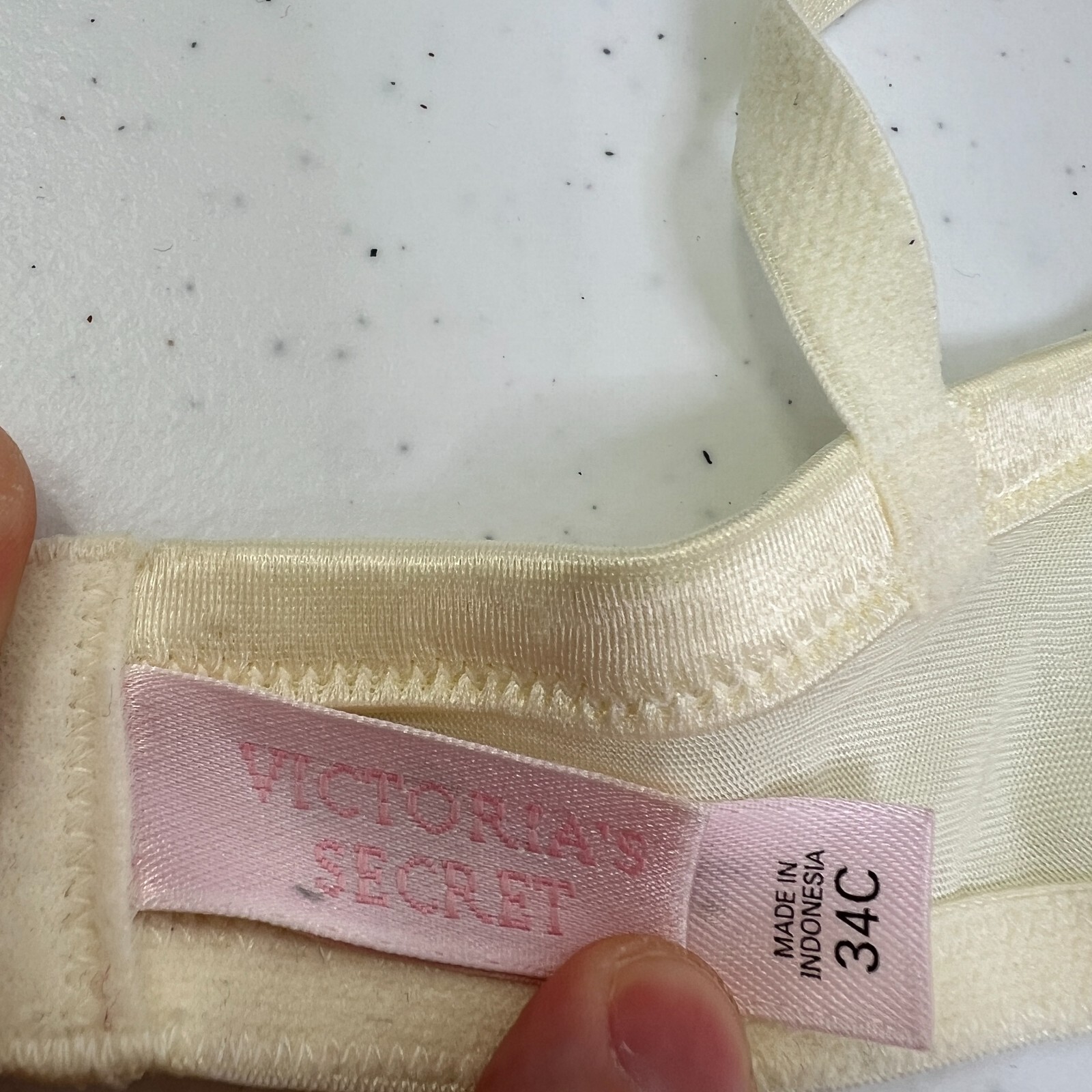 Victoria Secret 34C Off White Underwire Push Up Beige Padded Wire Solid Basic thumbnail 5