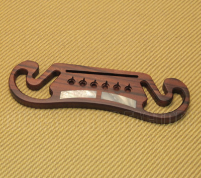 GB-2867-0RF Moustache Acoustic Guitar Bridge w/ Pearloid Inlays