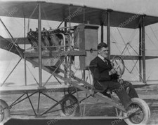 Lincoln Beachey  Antique Airplane 1900s 8" - 10" B W Photo Reprint