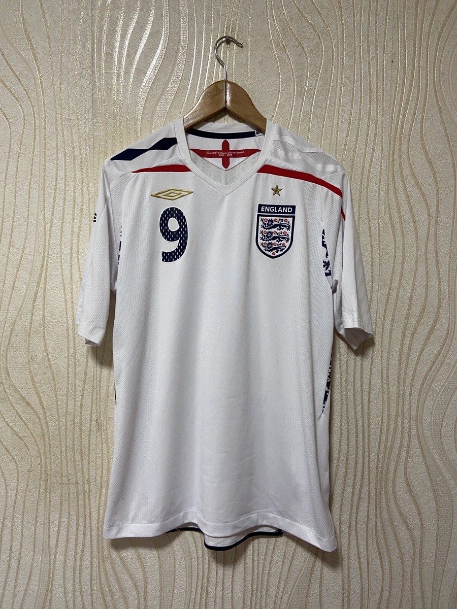 ENGLAND 2007 2008 2009 HOME SHIRT JERSEY UMBRO sz L #9 ROONEY | eBay