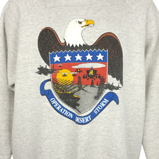 Vintage Operation Desert Storm Sweatshirt Mens Size Large 90s Bald Eagle USA