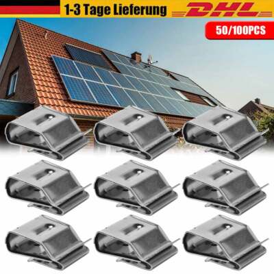 200 stücke Edelstahl Solarpanel Kabelclips`Kabelklammer PV Kabel Clips Klemme DE