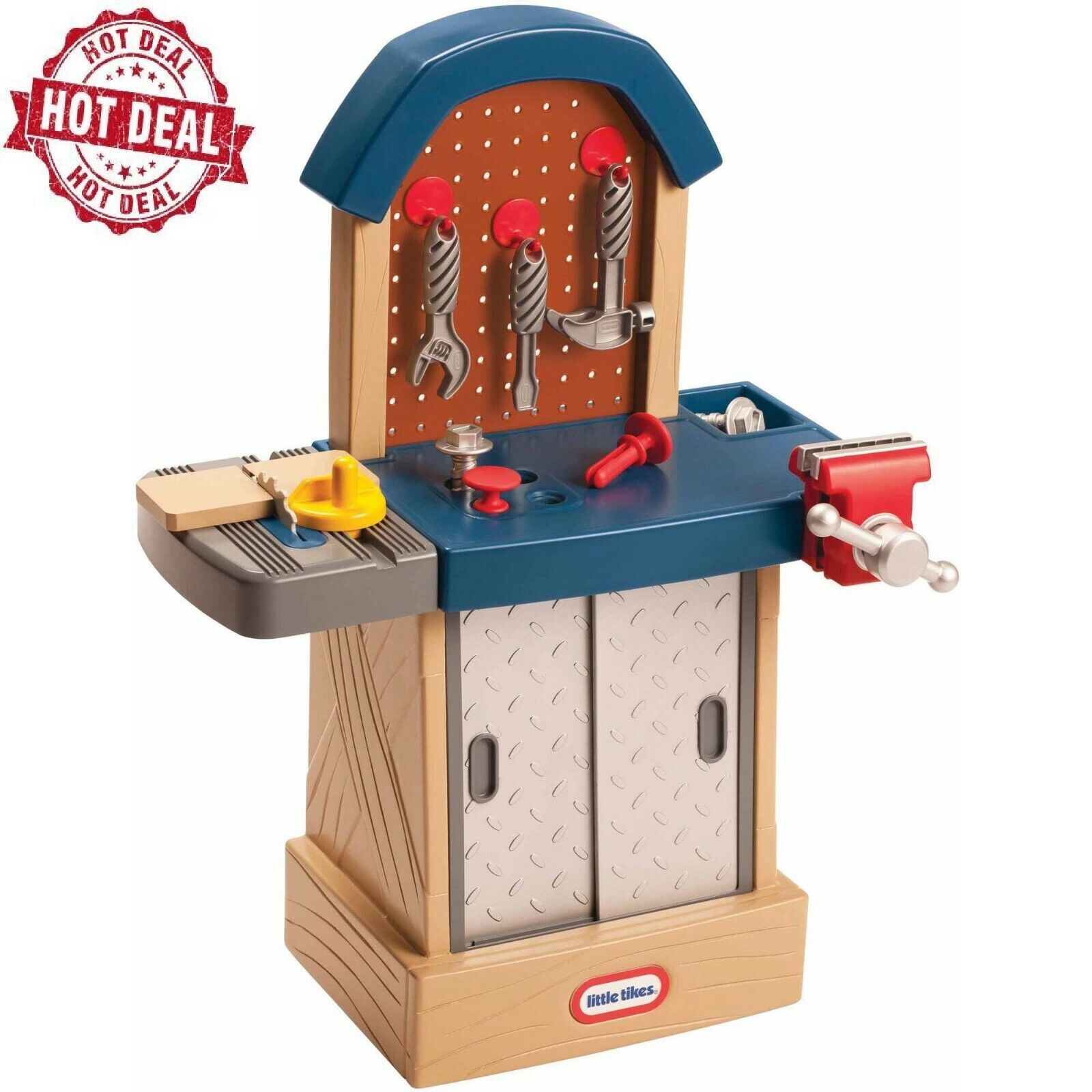 Children's toy Tough Workshop-Toddler Workbench Pretend Play Set for Kids 2+ Yea