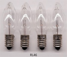 Premier RL46 4 x Spare Clear Christmas Lights Bulb Lamp Supplied Loose