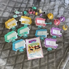 Lot of Vintage TYCO QUINTS Dolls Accessories Set Stroller Rocking Horse Pieces