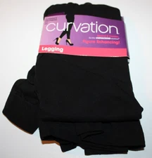 Curvation Women's Black Figure Enhancing Legging Curvaceous 4 #3060