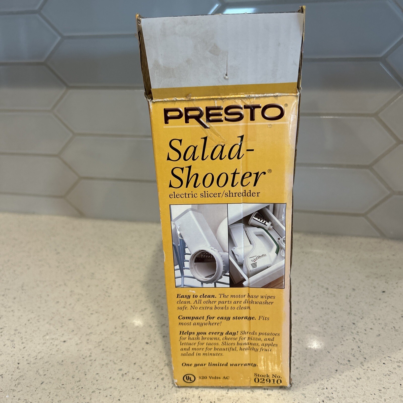 Presto 02910 SaladShooter Electric Food Slicer Shredder NEW Open Box